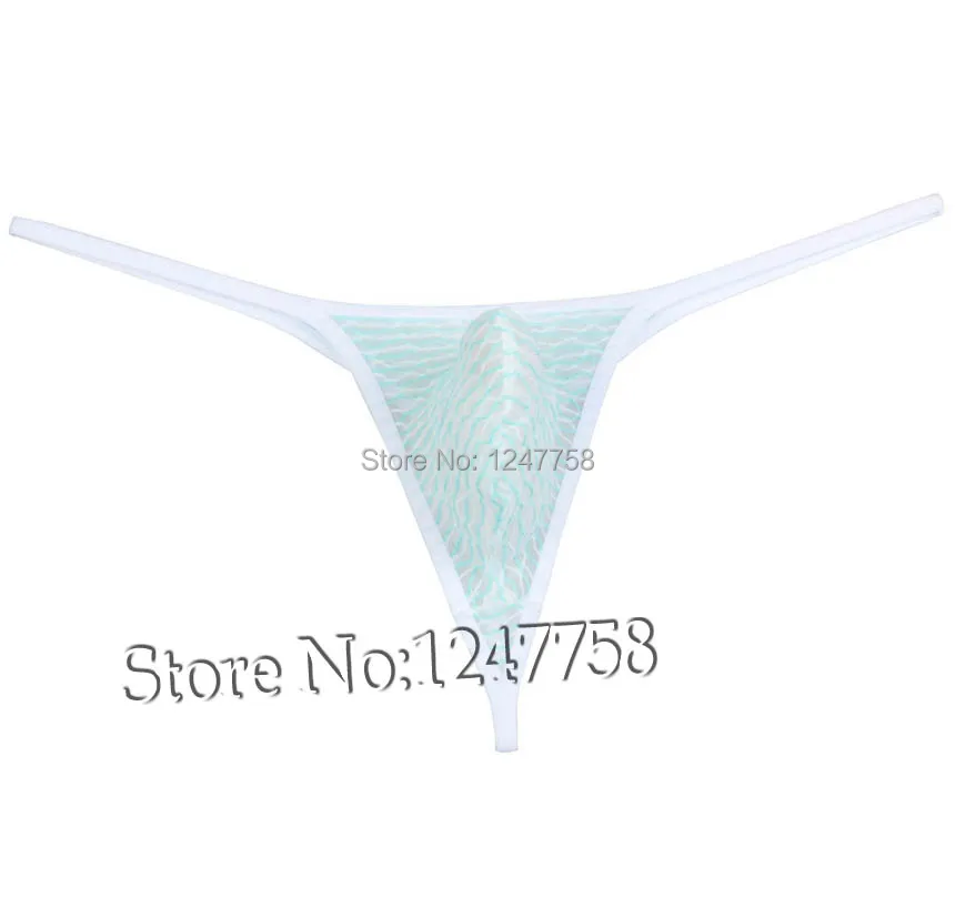 Мужское жаккардовое Сетчатое нижнее белье с Т образной спинкой сексуальное