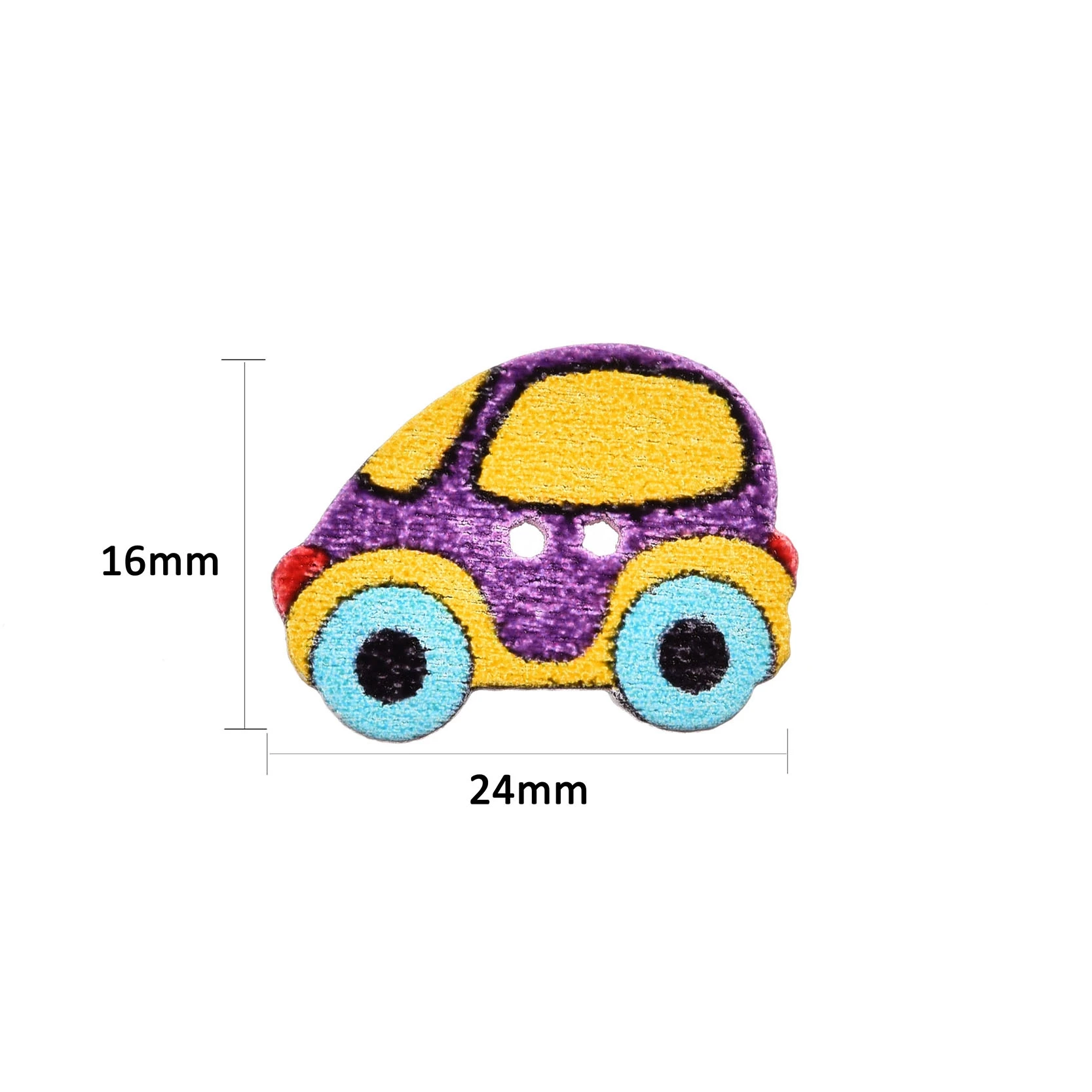 50 шт. в форме автомобиля Швейные аксессуары для скрапбукинга деревянный пуговицы