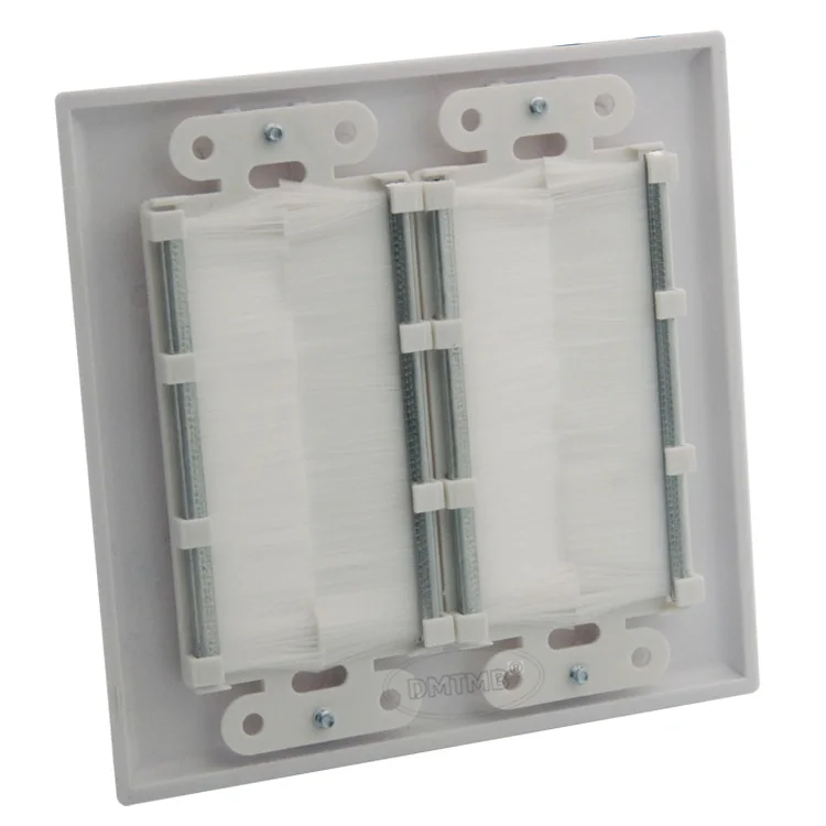 Щетка настенная пластина двойная щетина вставка для порта крышка монтажная