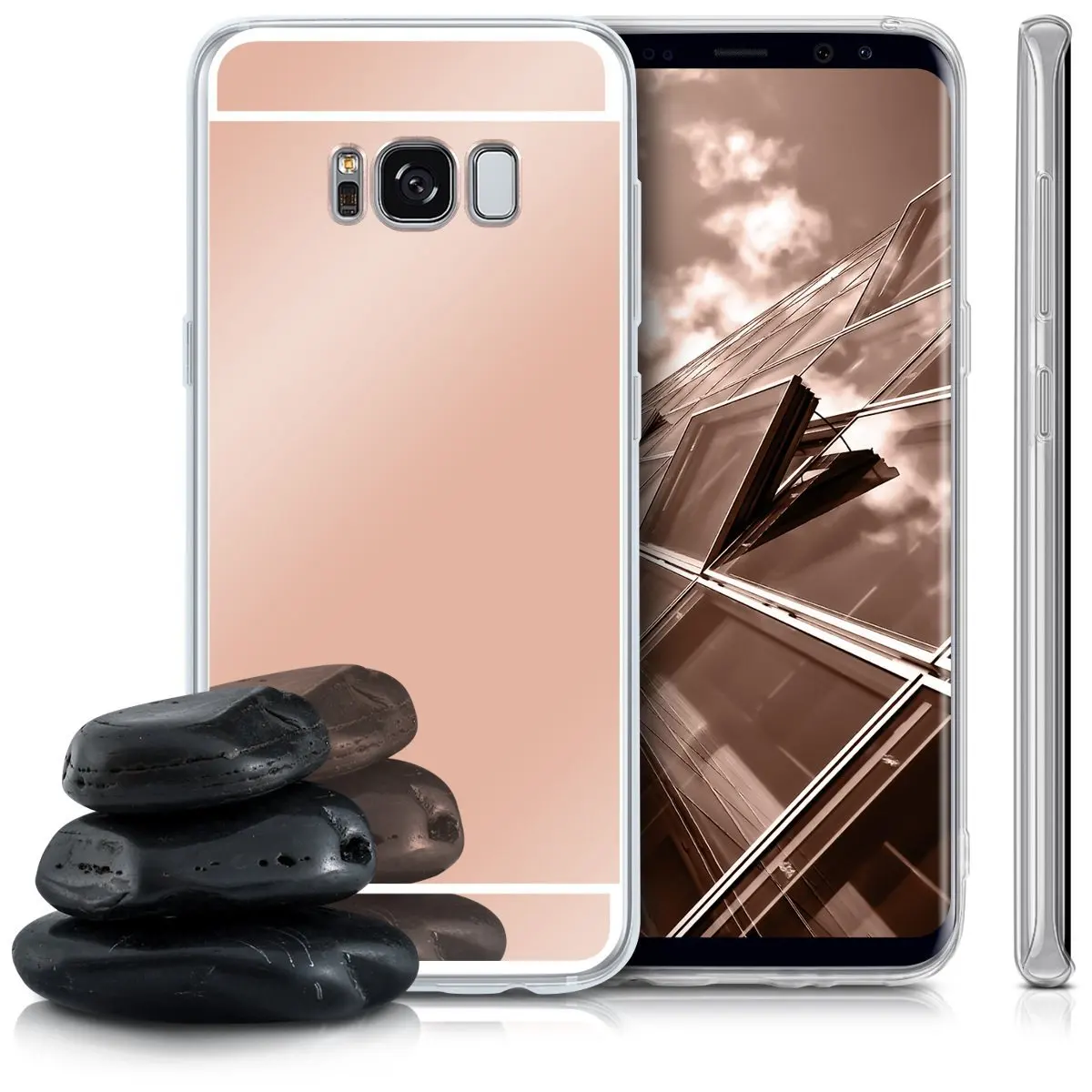 Luxury Mirror Case Cover for Samsung Galaxy S8 Plus S7 Edge S6 S5 S4 S3 Core Prime G360 Note 8 5 4 3 Soft Fundas Rose Gold |