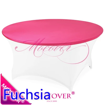 Фуксия цвет спандекс современный стол белье для круглых столов лайкра верхняя