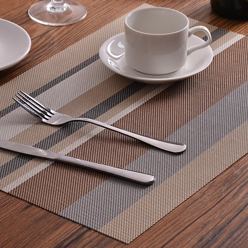 Dinner Placemat Pvc Dining Table Mat Disc Pads Bowl Pad Coasters Waterproof Decor Cloth Slip-Resistant | Дом и сад