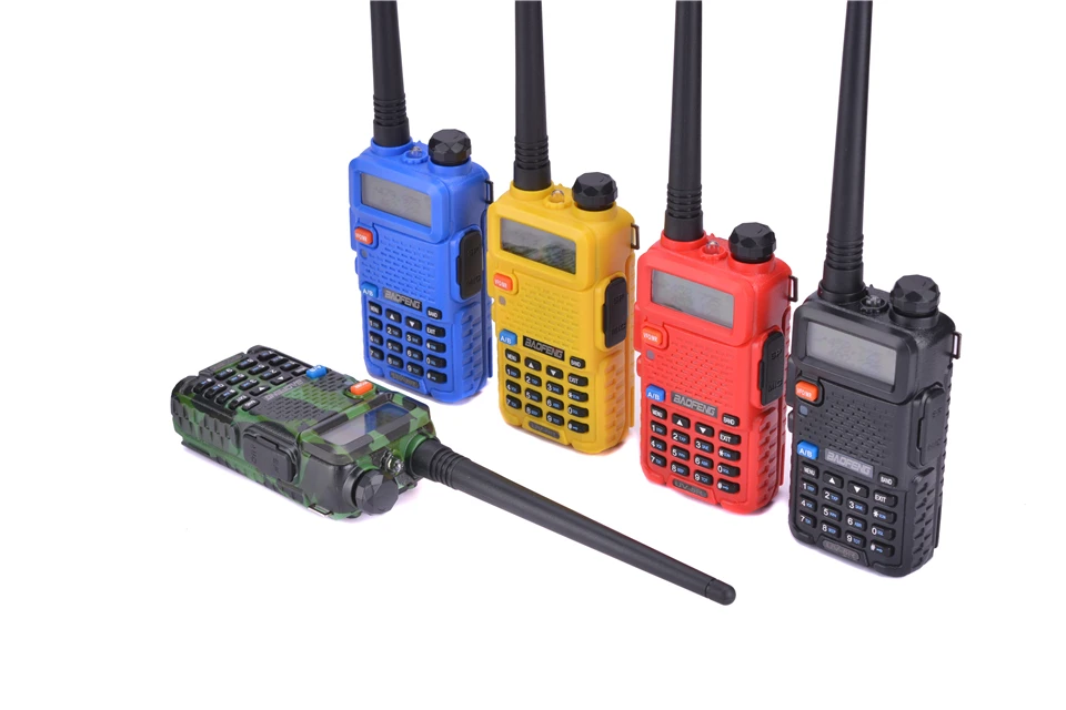 Baofeng UV-5R портативная рация Двухдиапазонная профессиональная 5 Вт UV 5R Ham двухстороннее радио UV5R портативная охотничья радиостанция КВ трансивер