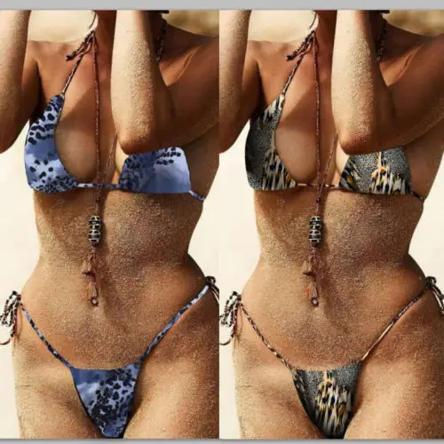 Купальник женский с леопардовым принтом пуш апом и подкладкой 2 шт.|swimwear set|swimwear