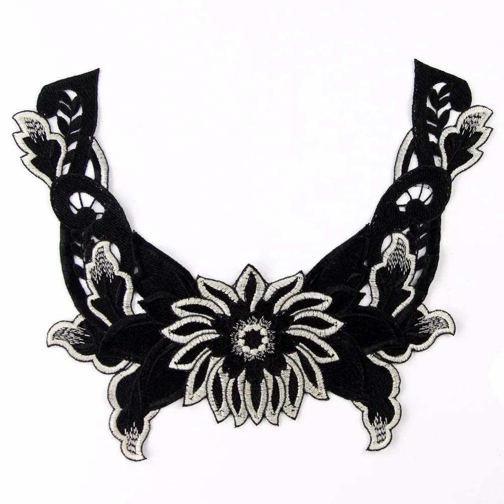 1 шт. полиэстер кружево декольте вышитое венозное Цветочное Ожерелье Воротник