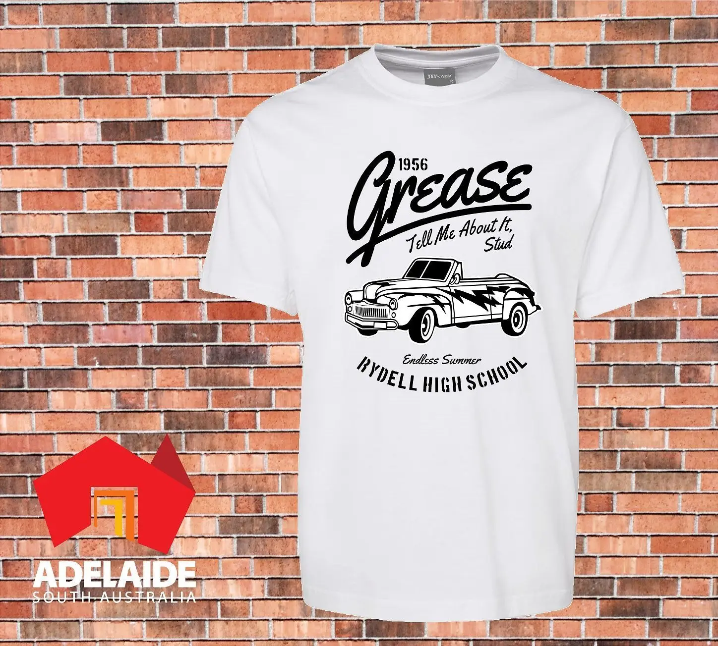 

2019 Hot sale Fashion summer style Cool Retro T-shirt Grease 1956 Rydell High School Classic Movie New Design Tee shirt