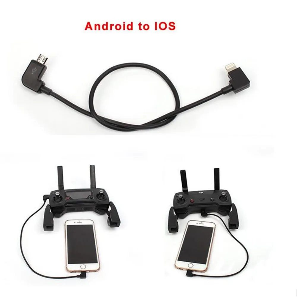 DJI Spark Cable Remote Control Tablet Phone Converting Line Mavic 2 / Pro Data Connector Android to Android/IO/Type-C | Электроника