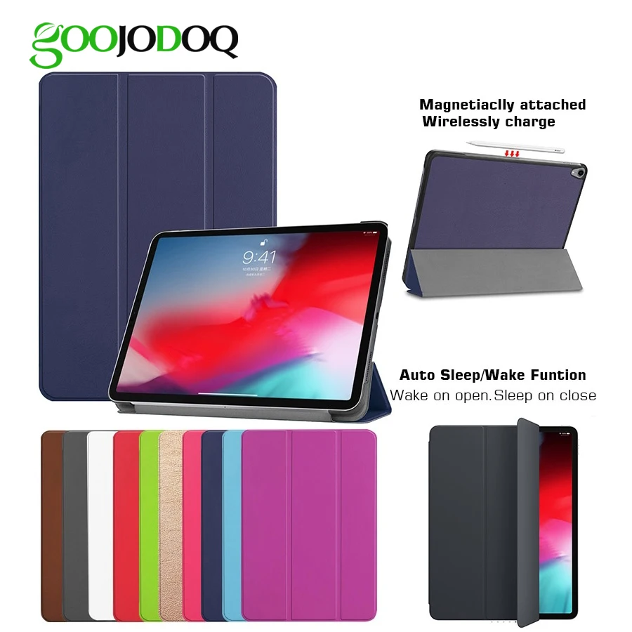Чехол для iPad Pro 11 12 9 2018 с поддержкой беспроводной зарядки Apple Pencil умный чехол