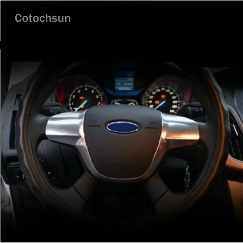 Cotochsun украшение на руль автомобильного стайлинга наклейка крышку для Ford Focus 3 mk3 2012