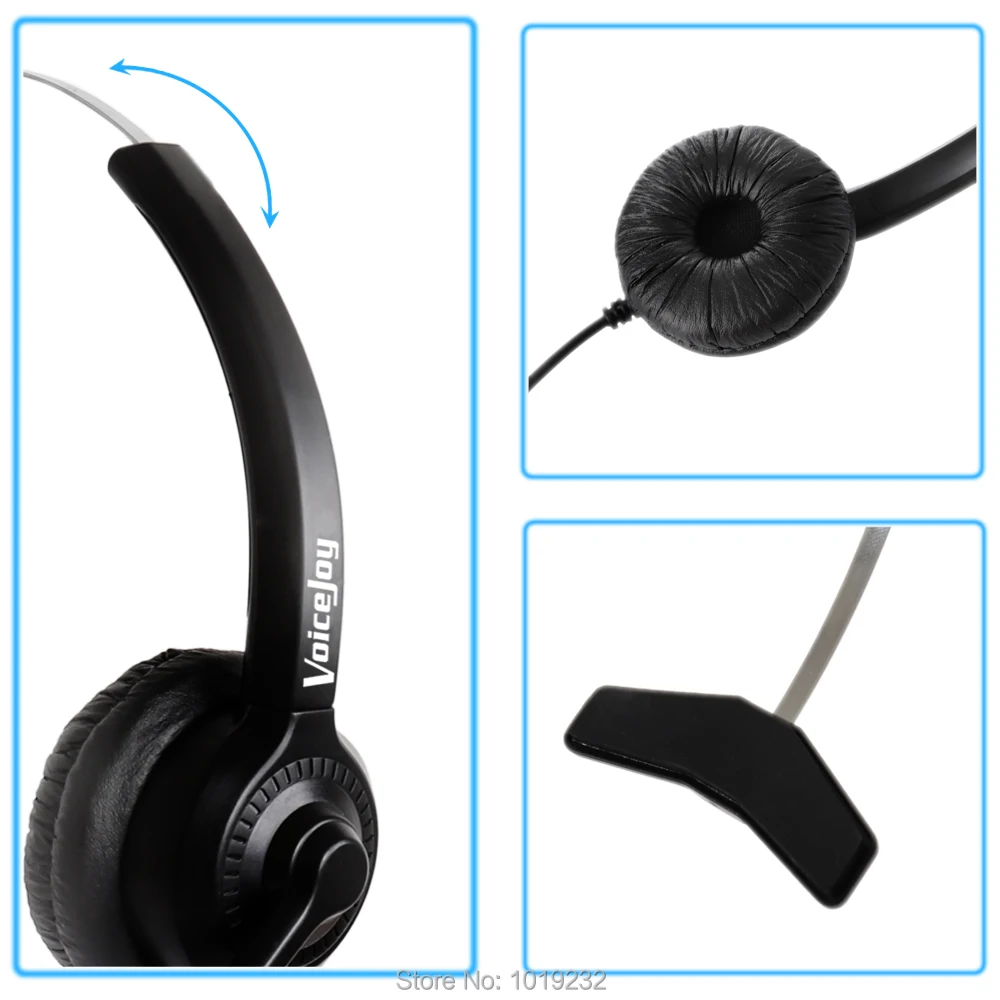 VoiceJoy монофоническая телефонная гарнитура для колл-центра RJ9 4P4C разъем RJ10/RJ12