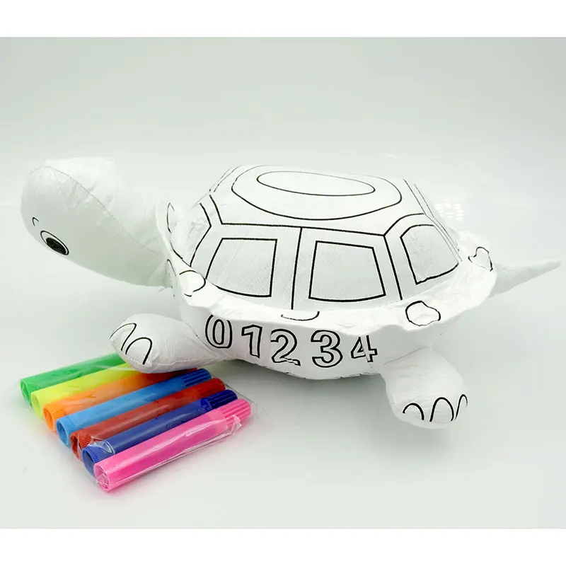 Творческие развивающие игрушки для детей DIY Краски ing Животные чучело черепахи