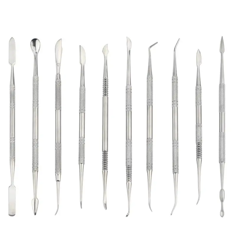 10pcs Stainless Steel Wax Carvers Spatula Pick Set Clay Pottery Sculpture Tools | Дом и сад
