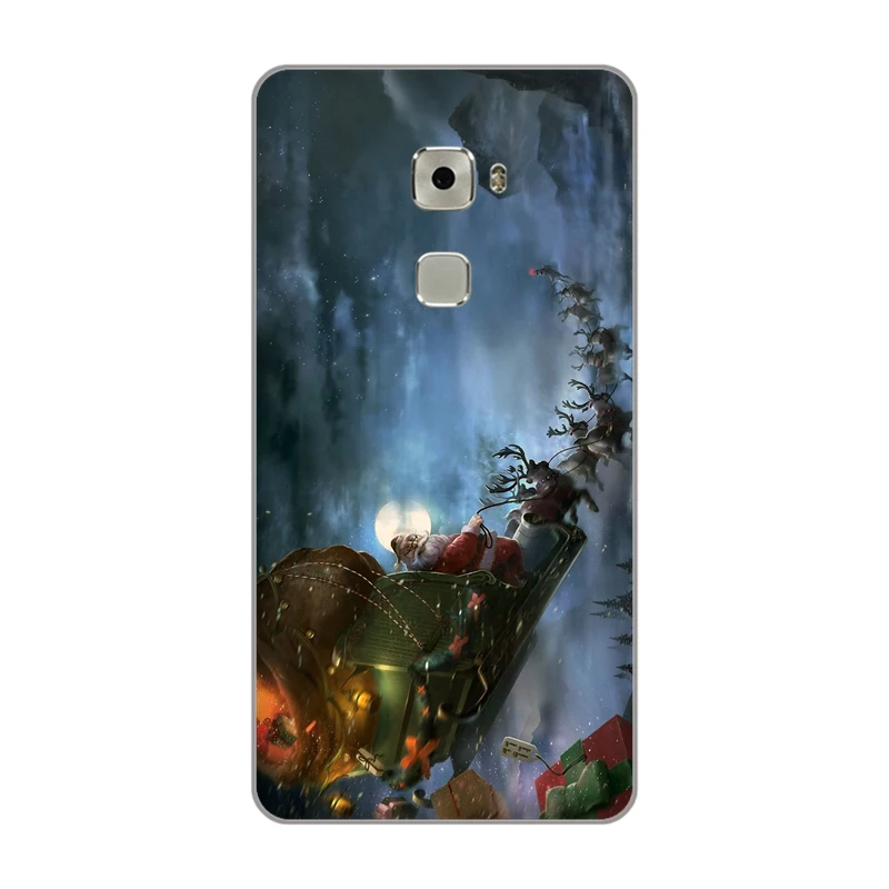 cartoon Santa Claus reindeer Soft TPU phone Case Cover for Huawei MATE 10 PRO 7 8 9 P SMART 20 LITE PLUS shell |