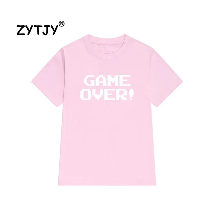 Футболка женская хлопковая с надписью game over|t shirt|women tshirtwomen tshirts cotton |