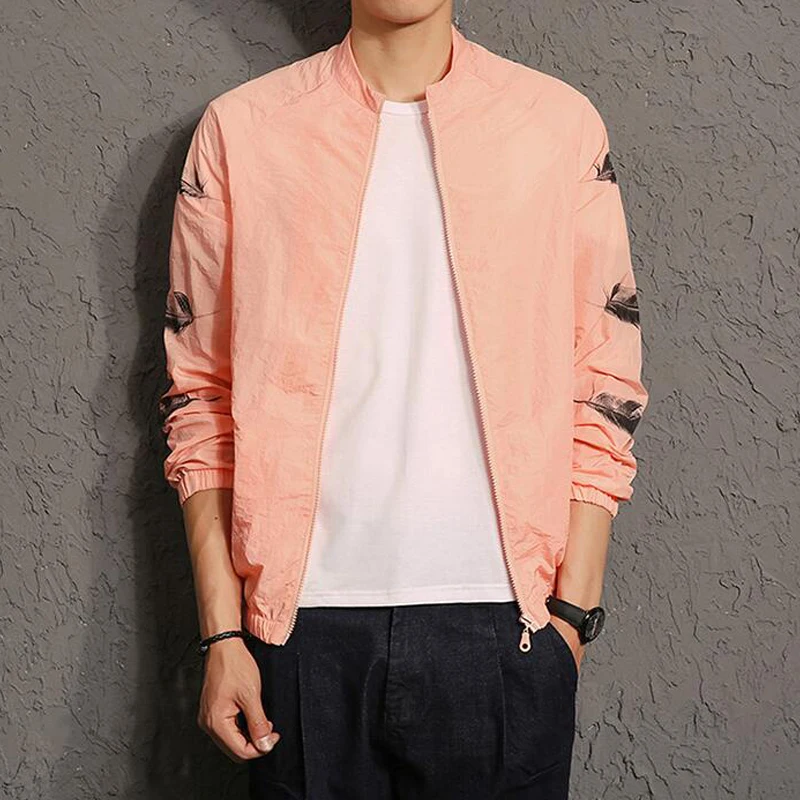 Мужская куртка-бомбер с цветными перьями 5 цветов | одежда
