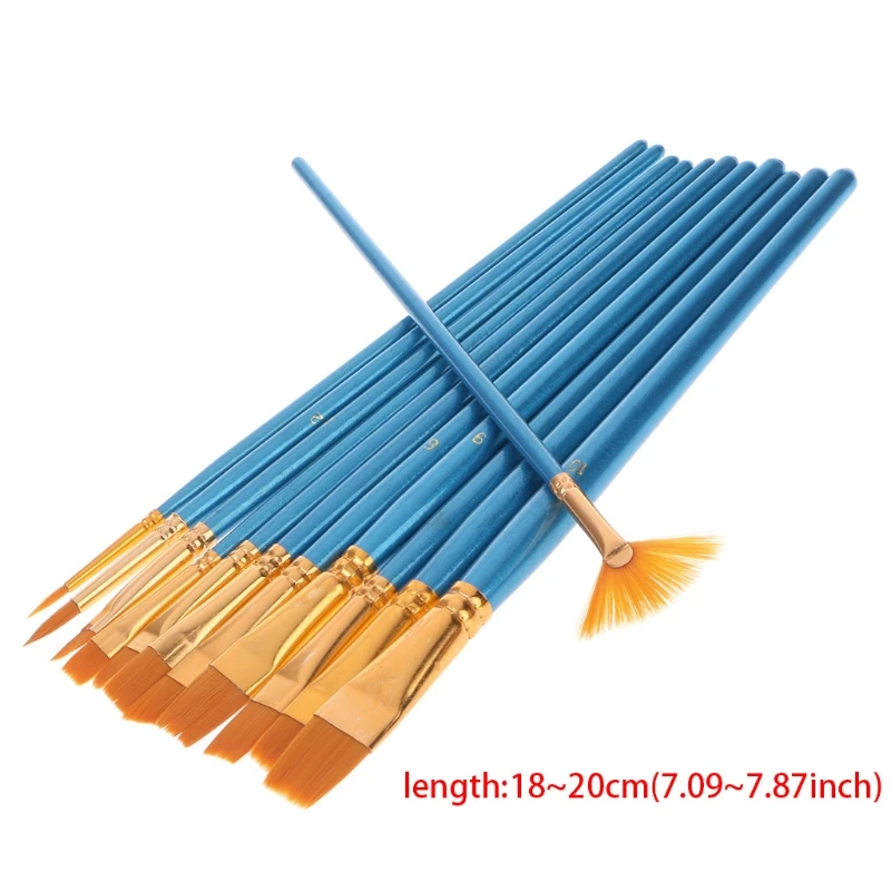 12 шт. нейлоновая кисть для краски художника профессиональная Акварельная ручка с