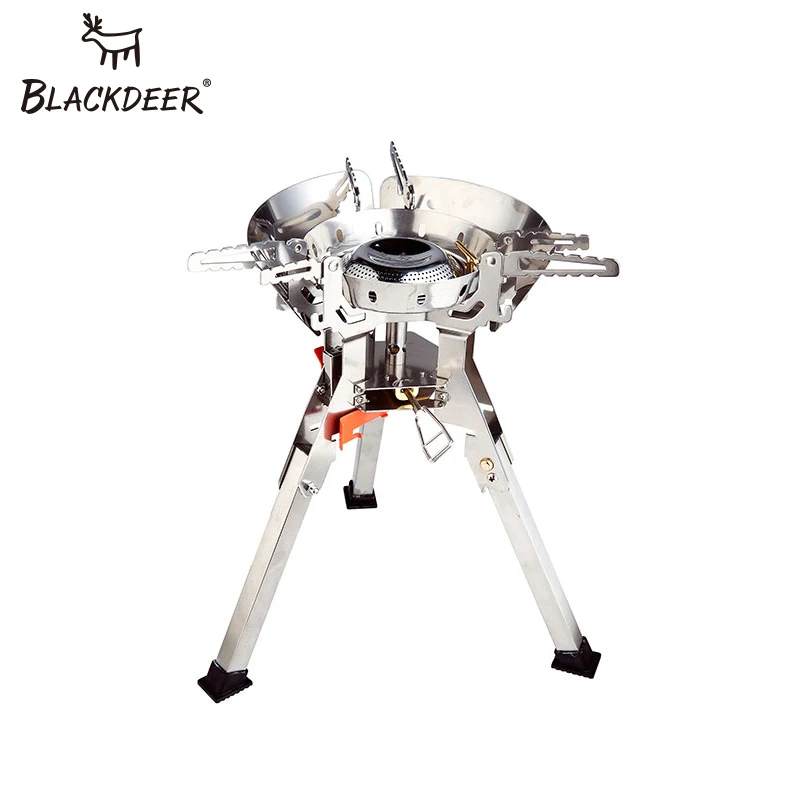 Ультралегкая газовая плита BLACKDEER с титановым покрытием ветрозащитная