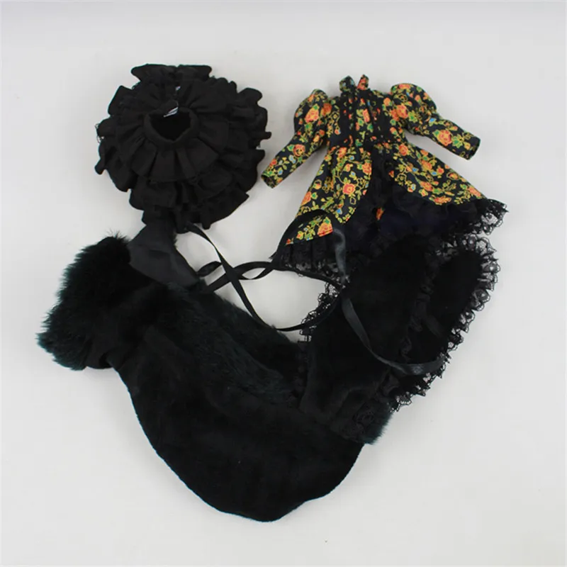 Наряды для Blyth doll, готическое платье и юбка со шляпой для суставов, элегантная одежда 1/6, BJD, azone, icy, pullip, jeeryberry