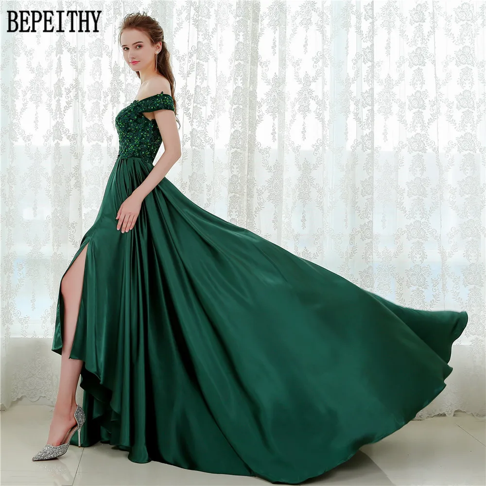 BEPEITHY на заказ vestido de festa сексуальное платье без рукавов с v-образным вырезом длинное платье для выпускного вечера с открытой спиной с разрезом Robe De Soiree кружевное вечернее платье