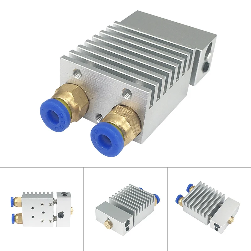 Mayitr профессиональный принтер экструдер Горячий Конец двойной Hotend V1 с 0,4 мм насадкой для 1,75 мм нити 3d принтер Часть