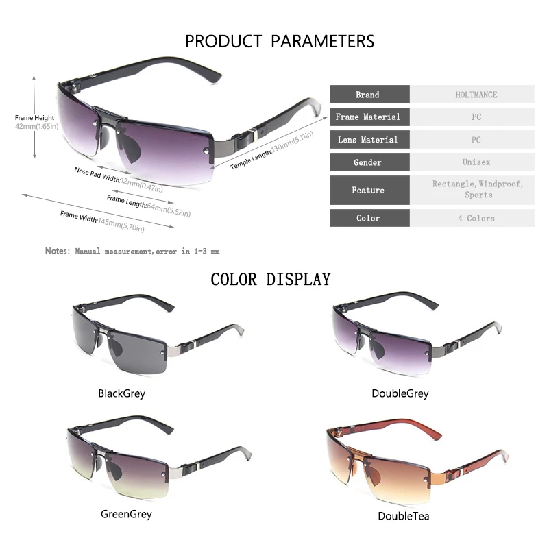 Новые Модные прямоугольные мужские солнцезащитные очки классический простой