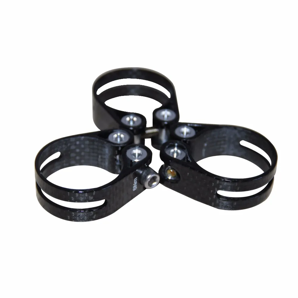 Lightweight 14g Carbon Fiber 3k Glossy/Matte Bicycle Seat Post Clamp 31.8mm fit 27.2mm Seatpost 34.9mm Fit for 31.6mm | Спорт и