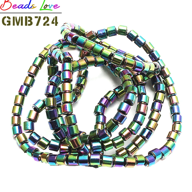 Бусины из гематита 2*2 мм золотого/серебристого/черного/радужного цвета бусины