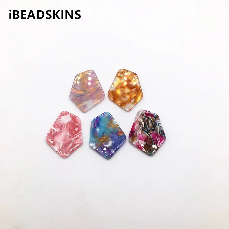 Новое поступление! Асимметричная форма уксусной кислоты 37x29 мм 50 шт./лот подвеска