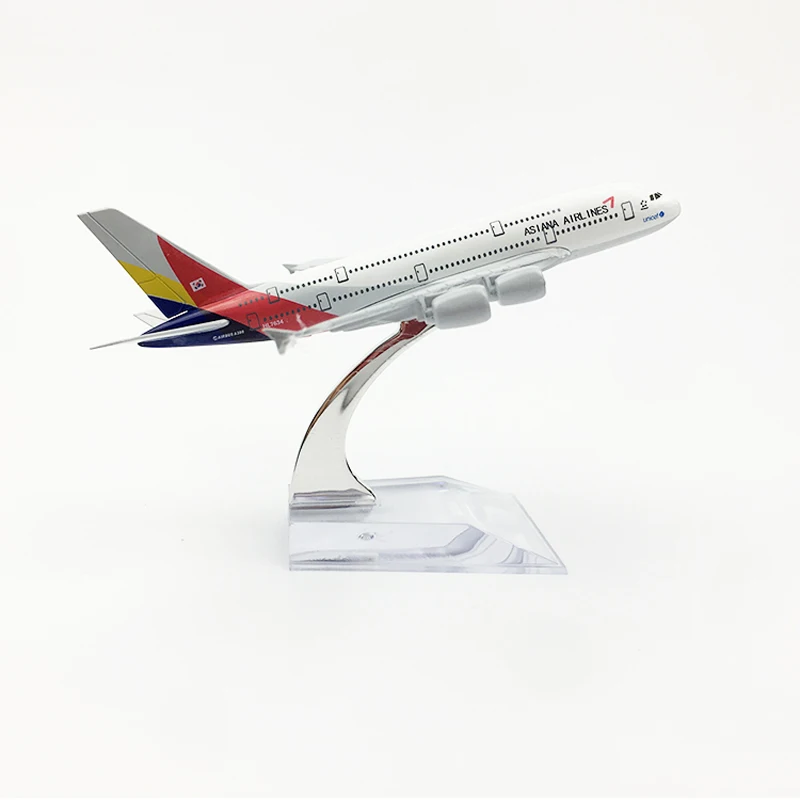 Asiana Airlines модель самолета Airbus A380 самолет 16 см металлический сплав литье под