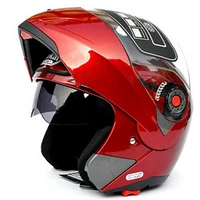 jiekai105 motorcycle double lenses safe helmets moto flip up modular dot ece sticker helmet sunglasses undrape face combination