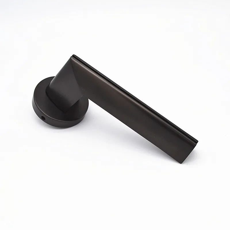 Door handle-DarkGrey Современные позолоченные ручки из цинкового сплава для межкомнатных дверей дверной замок межкомнатные дверные ручки - Цвет: Door handle-DarkGrey