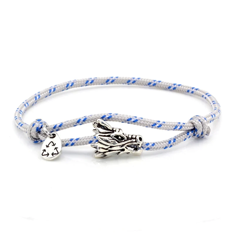 Женский и мужской браслет ювелирные изделия с изображением головы дракона