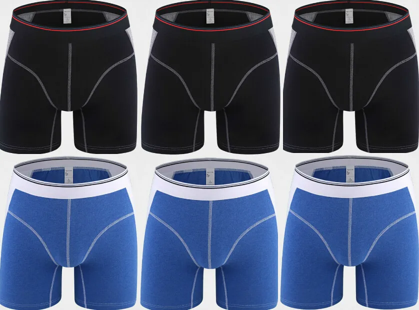 6 Pcs 2494 Mix H27 6 шт./лот, модные, сексуальные, брендовые, хлопковые, мужские боксеры, шорты, мужские боксеры, нижнее белье, удобные, увеличивающие объем, с подтяжками, трусы для полных - Цвет: 6 Pcs 2494 Mix H27
