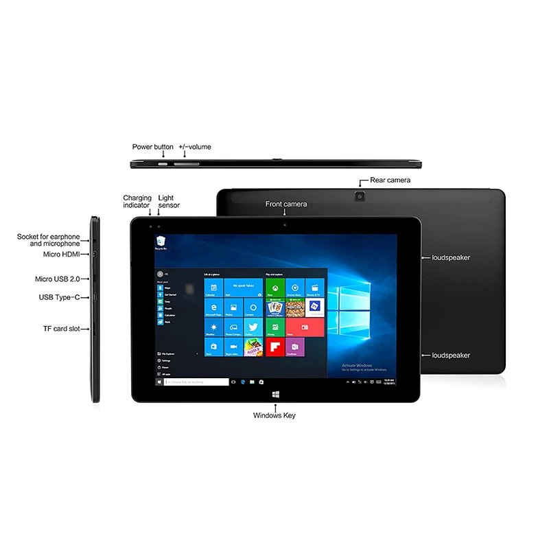 ALLDOCUBE iwork10 Pro 10," IPS 1920*1200 четырехъядерный Windows 10 планшет 4 Гб RAM 64 Гб Rom Windows 10+ Android5.1