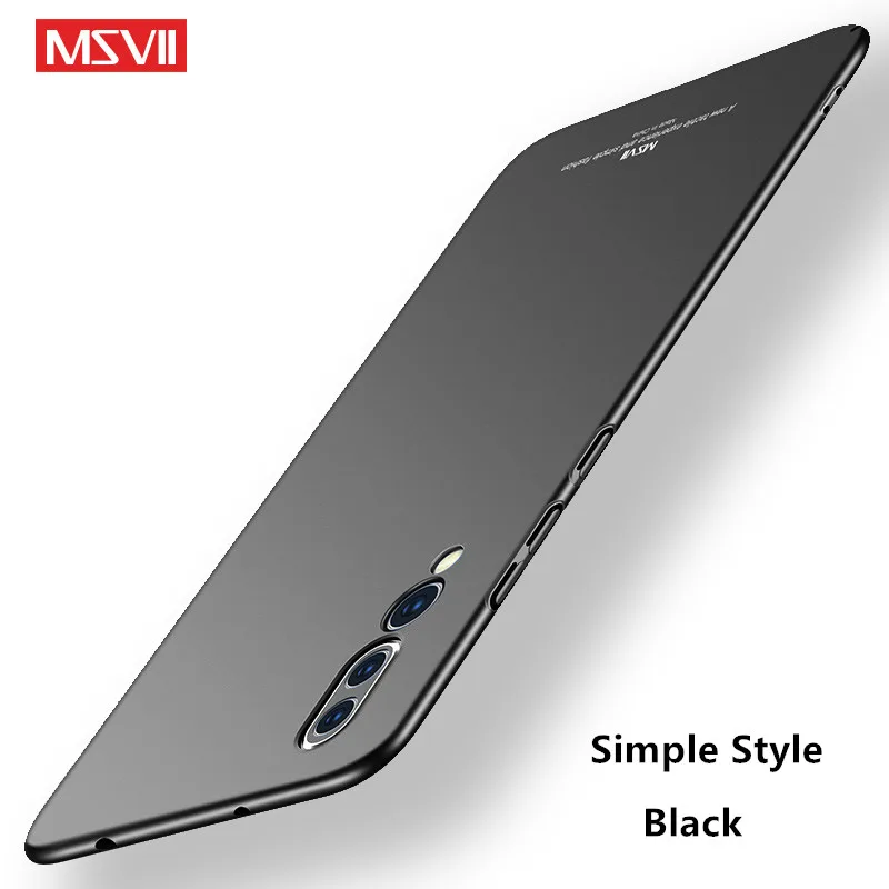 Simple Black Huawei P30 lite чехол MSVII тонкий PC матовый полный защитный чехол для huawei P30 pro p30 lite чехол coque P 30 чехол для телефона s - Цвет: Simple Black