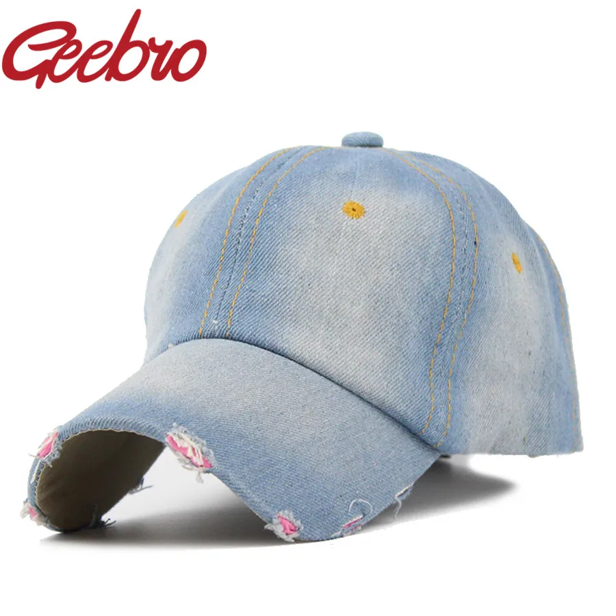 Новое поступление брендовая джинсовая Бейсболка унисекс Повседневная Снэпбэк