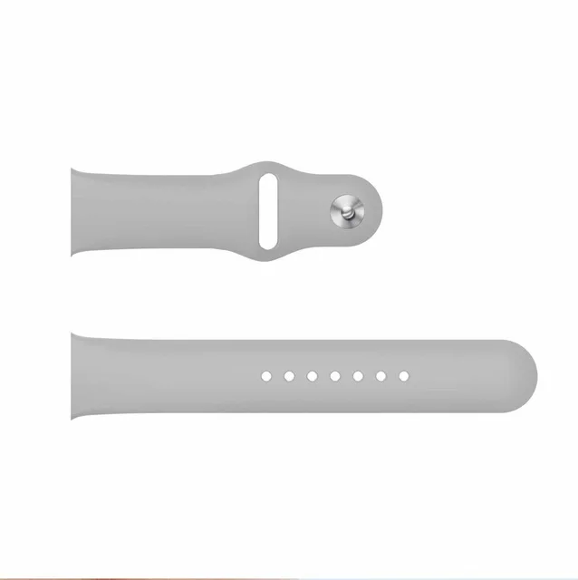 Серый Спортивный силиконовый ремешок для apple watch серии 4/3/2/1, сменный ремешок для наручных часов, ремешок для наручных часов для apple watch 40-44, 42 мм, 38 мм - Цвет: Серый