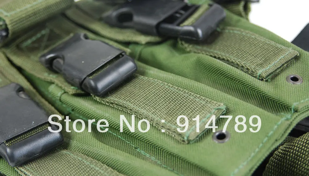 

TACTICAL DROP-LEG TRIPLE MAG POUCH GREEN OD-32688