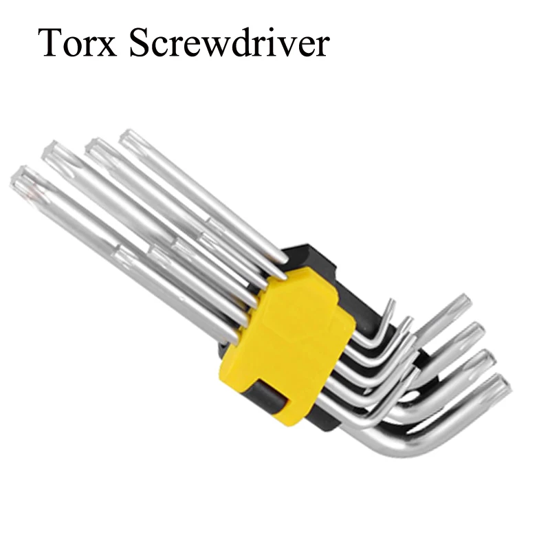 Фото NFLC 9 штук L вал T10 T15 T20 T25 T27 T30 T40 T45 T50 отвертка для Безопасности Torx с высоким крутящим NFLC 9 штук L вал T10 T15 T20 T25 T27 T30 T40 T45 T50 отвертка для Безопасности Torx с высоким крутящим