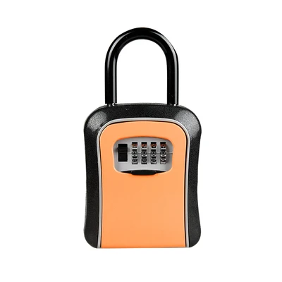 orange Открытый сплав сталь Материал ключи безопасности Органайзер коробки ключ Сейф крюк Тип ключи коробка для хранения замок Пароль замок - Цвет: orange