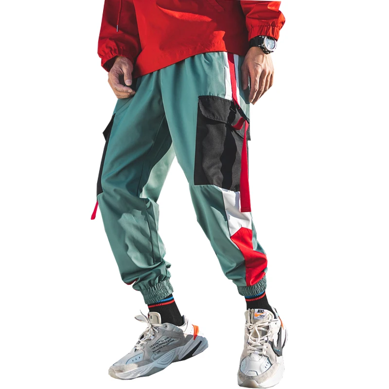 2019 Newest Spring Men Streetwear Mens Joggers Baggy Pants Male Harem Side Ribbon Trousers Drop Shipping ABZ228 | Мужская одежда