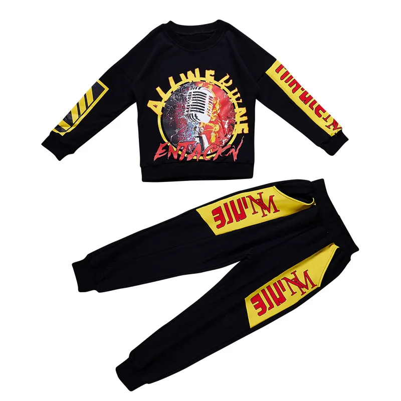 2018 Fall New Arrival Boys Performance Costume Tracksuit Children's Fashion Printing Clothing Set 2 Pcs Kids Sports Suit A831 |