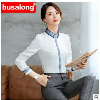 blouse Модные женские клетчатые Формальные костюмы офисные OL форменные дизайнерские пиджак и юбка деловой костюм комплект из 2 предметов Большие размеры - Цвет: blouse