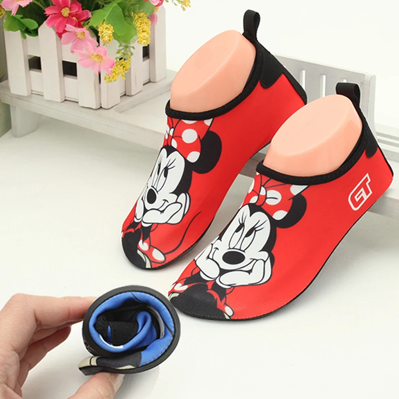 Disney/Новинка Пляжные Носки для плавания с Микки и Минни нескользящая обувь