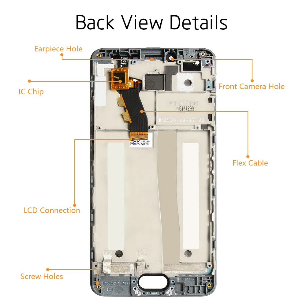 Srjtek 5 0 &quotдля Meizu M3S Mini LCD дисплей сенсорный экран дигитайзер стекло сборка/рамка