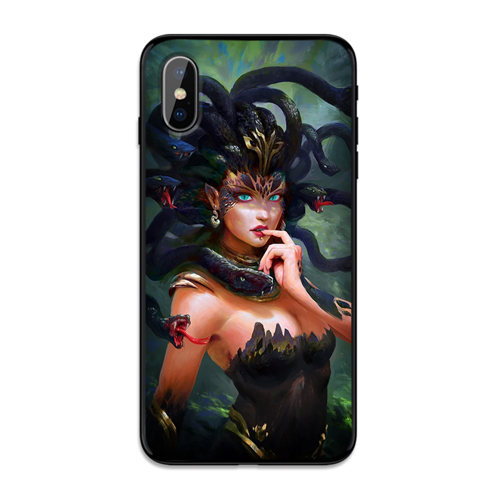 Сексуальная и красивая ведьма Медуза Мягкий ТПУ чехол для Apple iPhone 6 6S 7 8 Plus 5 5S SE X XS