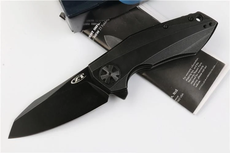 Складной нож Флиппер Lange ZT0456 подшипник лезвие D2 ручка TC4 Карманный Походный для