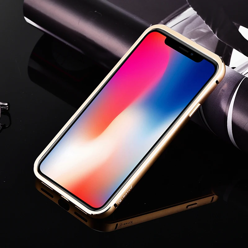 iMatch чехол для iPhone X Coque Роскошный Алюминиевый металлический бампер+ 9H Твердость Закаленное стекло задняя крышка для iPhone X чехол