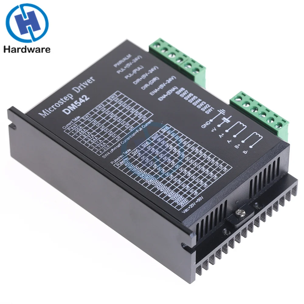 Цифровой Драйвер шагового двигателя DM542 24C 50VDC 4.2A для 2 фазного Nema 17 и 23|Драйвер