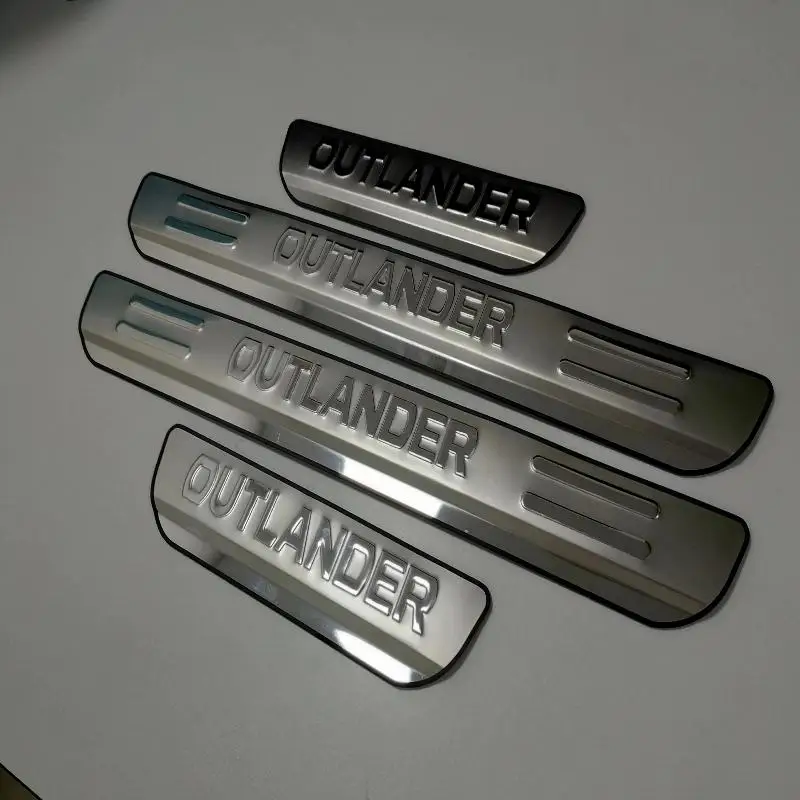 Car Styling Sticker For Mitsubishi outlander Accessories 2013 Stainless Steel Door Sill Scuff Plate Guard Protector 2016 | Автомобили и